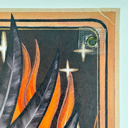 Top left corner showing tear to corner, repaired with tape. 