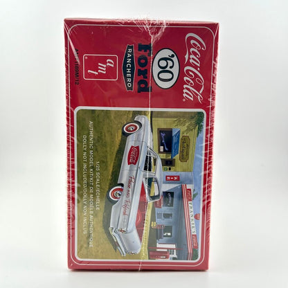 Model car kit packaging featuring Ford and Coca-Cola branding on a white background