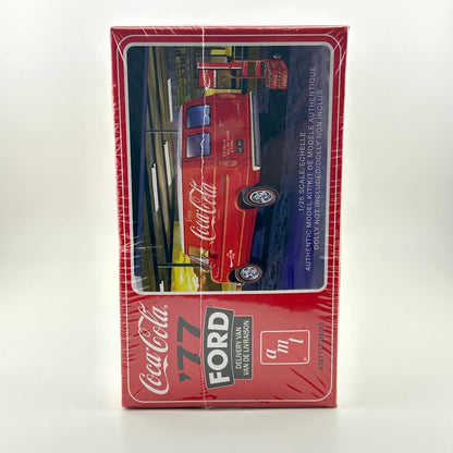 Model car packaging with Coca-Cola and Ford branding on a white background