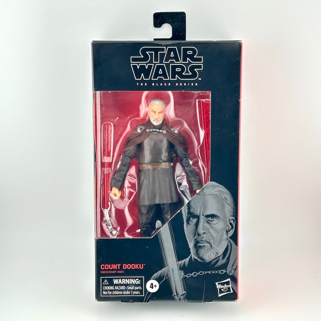 Star Wars The Black Series Count Dooku action figure in its original window box packaging.