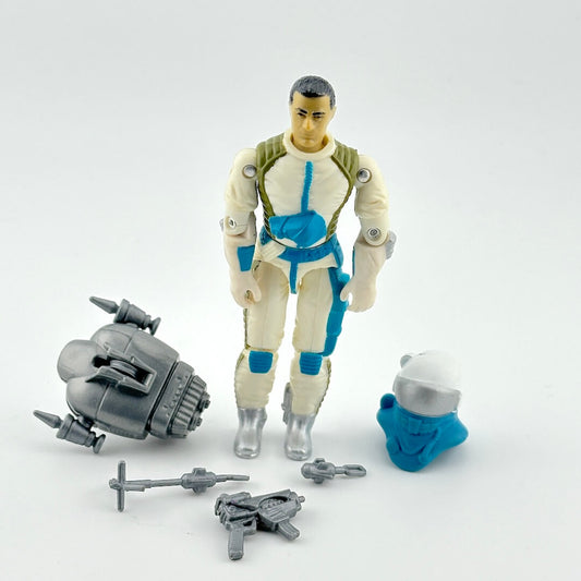 Toy figure with accessories on a white background