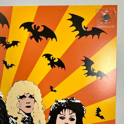 Top right corner of poster with clean edges and crisp corner. 