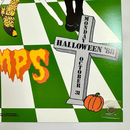 Bottom right corner of poster with clean edges and crisp corner. 