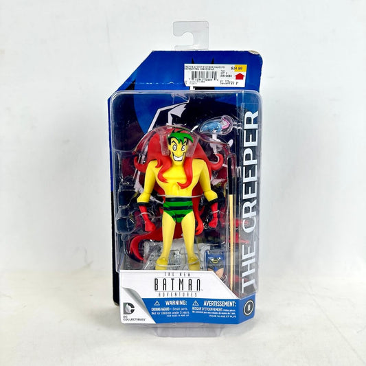 Action figure in packaging with 'The New Batman Adventures' branding on a white background