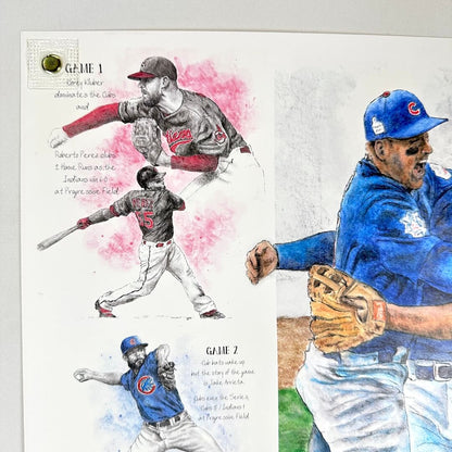 Top left corner of poster with no visible imperfections. 