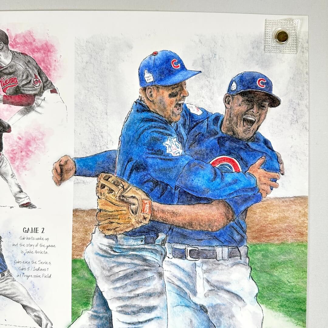 Top right corner of poster with no visible imperfections. 