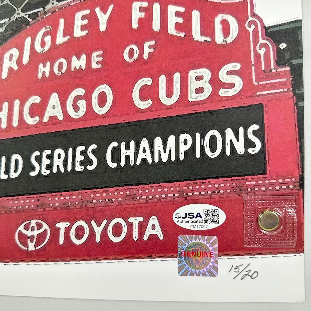 Bottom right  corner of poster with no visible imperfections. Features JSA authentication sticker and poster number.