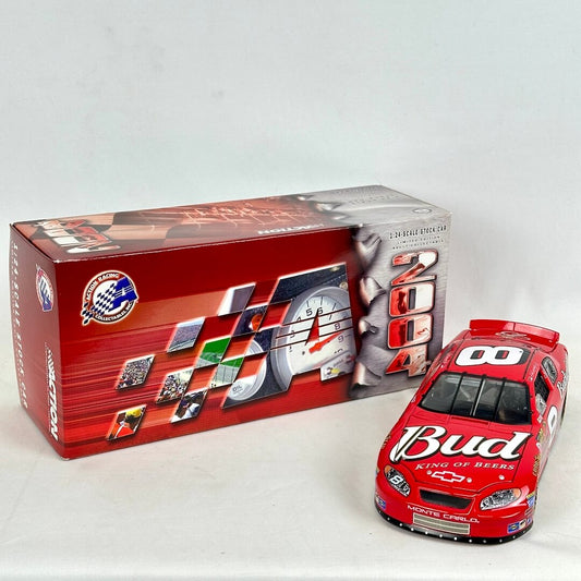 Model car and packaging with Budweiser branding on a white background