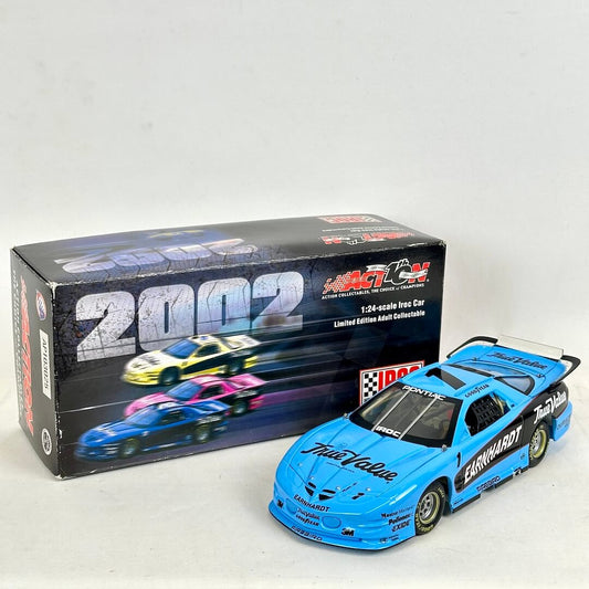 Model car with '2002' packaging on a white background