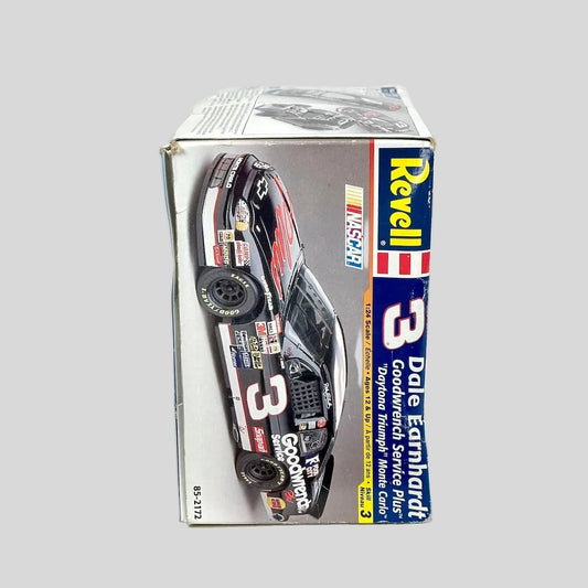 Model car in packaging with Revell branding on a white background