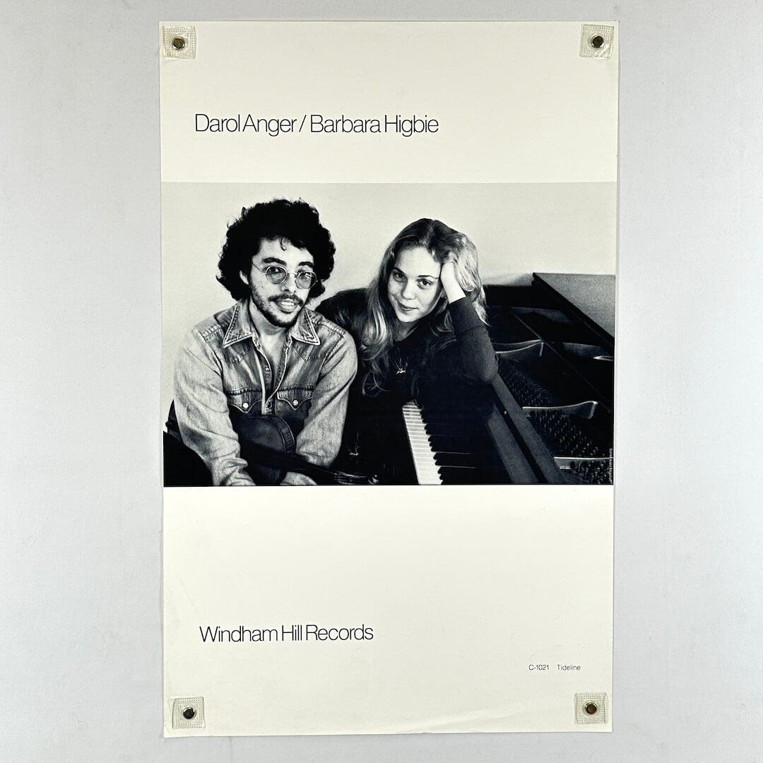 Poster of two people sitting at a piano with 'Windham Hill Records' branding.