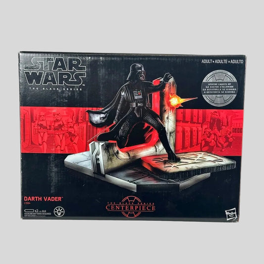 Star Wars The Black Series Darth Vader Centerpiece box, featuring a black and red design with an illustration of Darth Vader.