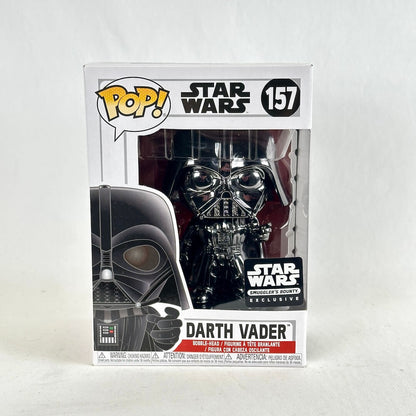 Funko Pop! Star Wars Darth Vader Exclusive figure number 157, shown in its original window box packaging.