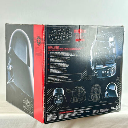 Star Wars Darth Vader light-up collectible helmet set in its original retail packaging.