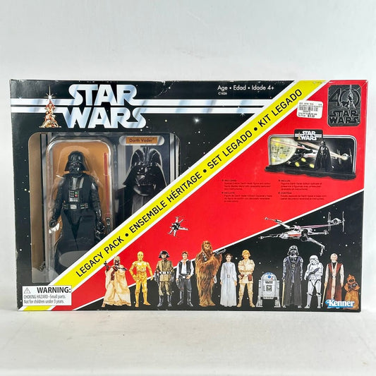 Star Wars Legacy Pack action figure set in its original retail packaging, featuring Star Wars characters printed on the box.