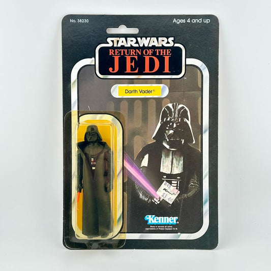 Vintage Darth Vader action figure packaging from Star Wars Return of the Jedi, featuring Kenner branding.