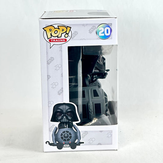 Funko Pop! Trains Star Wars Darth Vader train figure in its original white window box packaging.