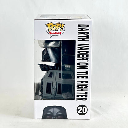 Funko Pop! Trains Darth Vader on TIE Fighter vinyl figure in its original white window box packaging.