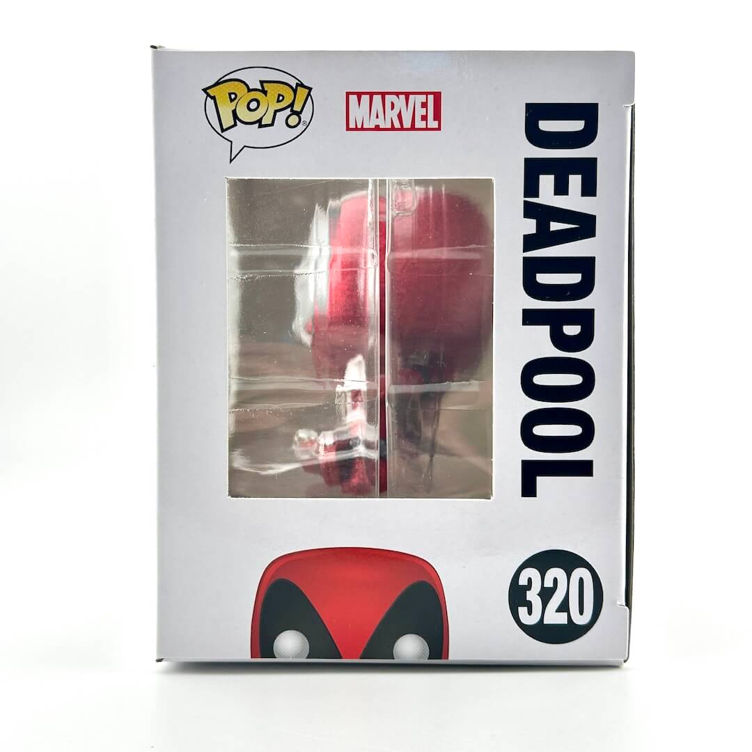 Funko Pop! Marvel Deadpool figure packaging on a white background