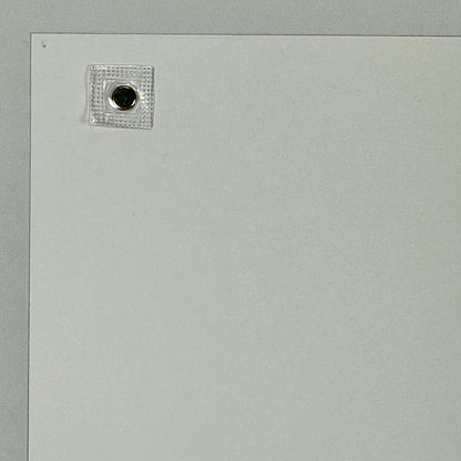 Top left corner of backside to show pin hole placement. 