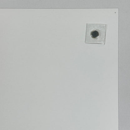 Top right corner of backside to show pin hole placement. 
