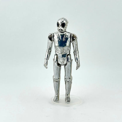 Silver robot figure on a light gray background