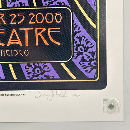 Bottom right corner of poster with no visible damage, and artist signature. 
