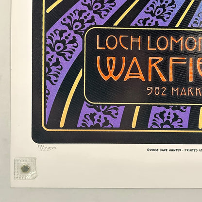 Bottom left corner of poster with no visible damage and poster number in pencil. 