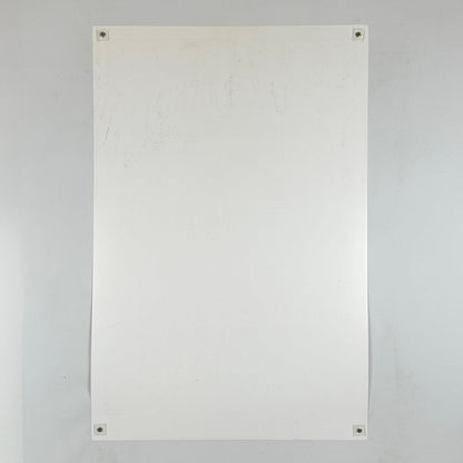Backside of poster with some black scuffs. 
