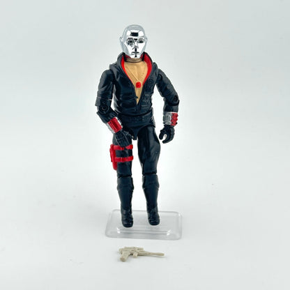 Action figure with a metallic head on a white background