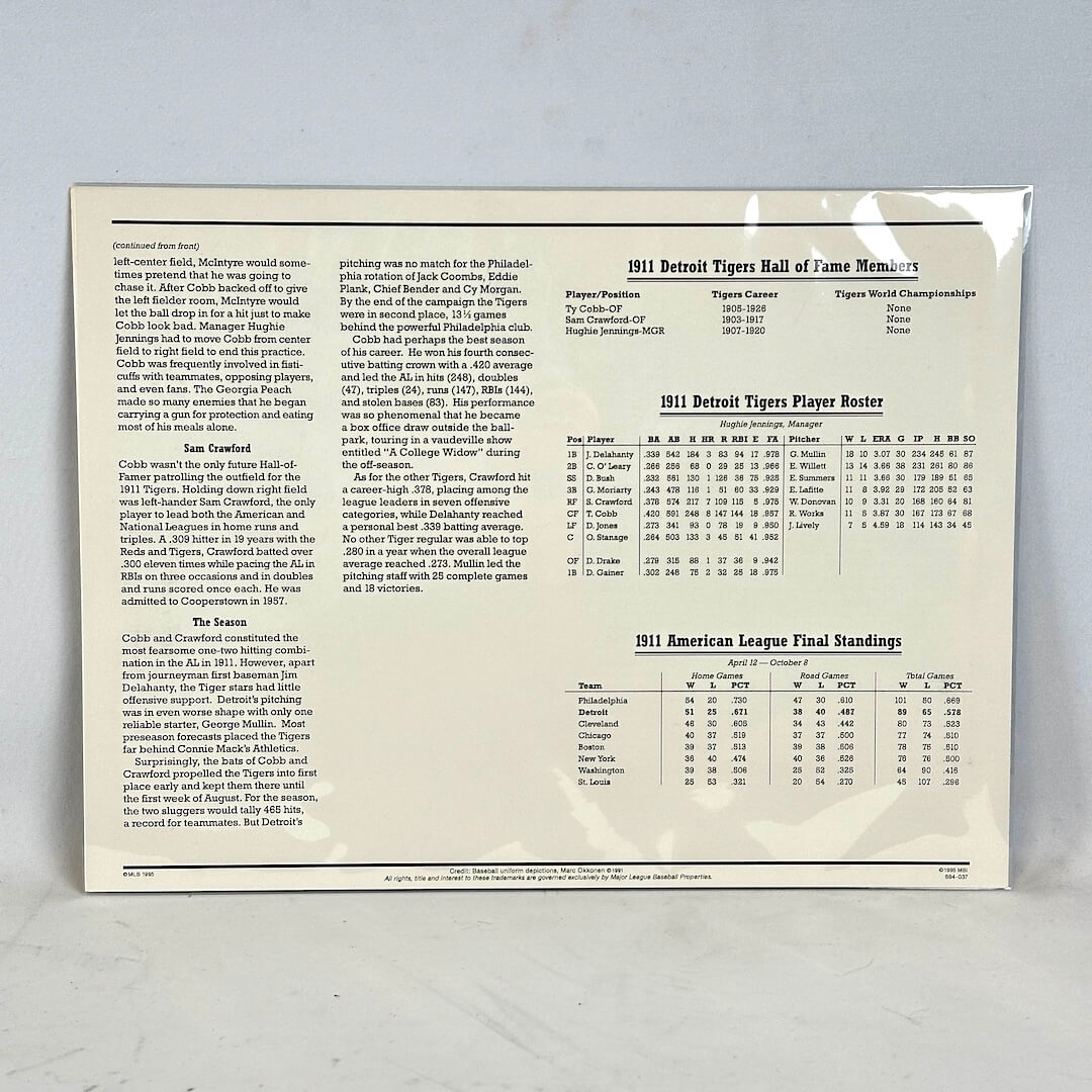 Vintage-style document with text and statistics on a gray background