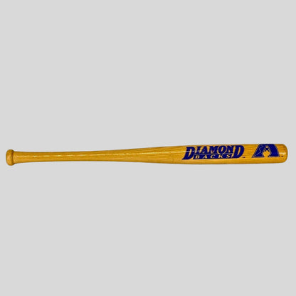 Wooden baseball bat with 'Diamondbacks' branding on a white background