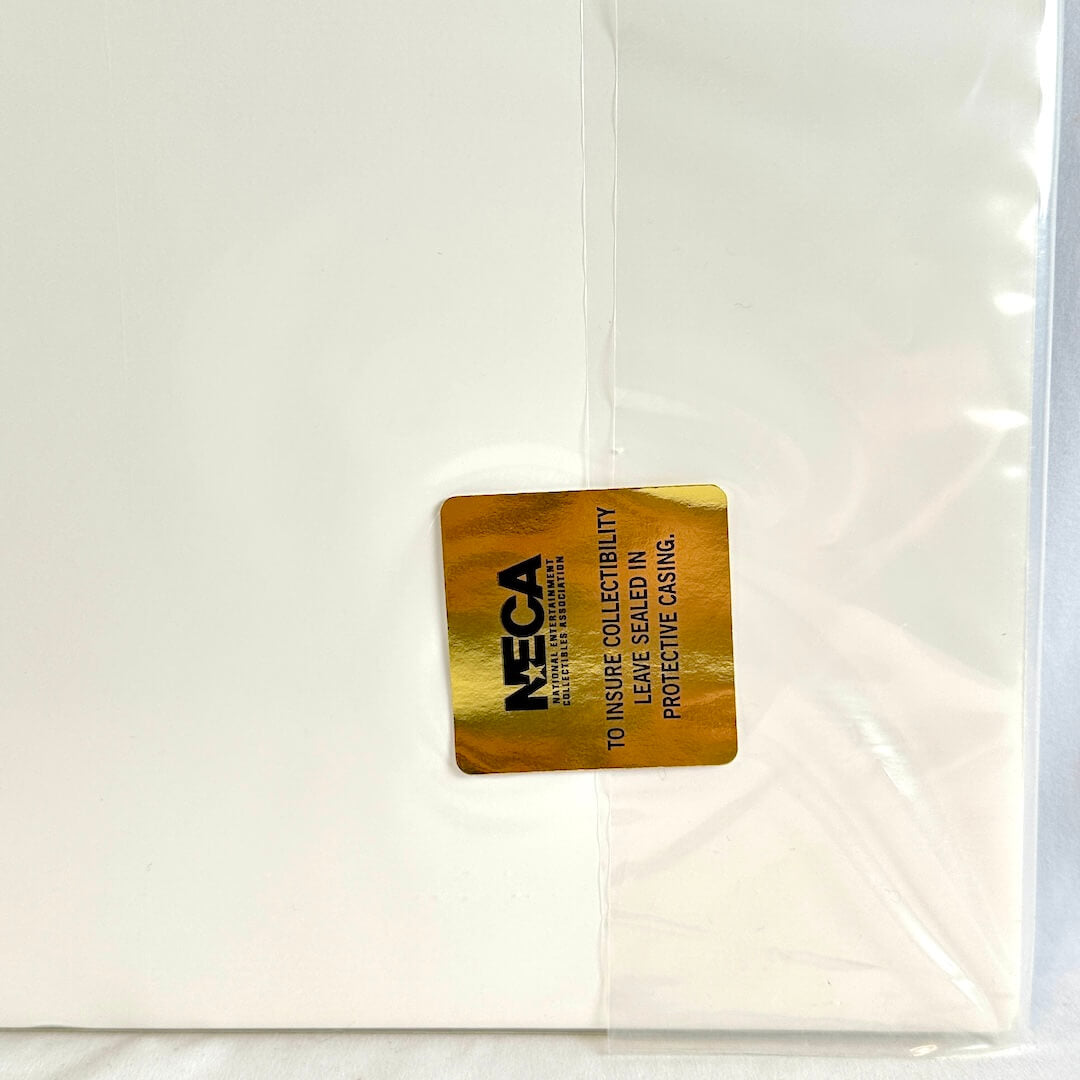 Clear protective casing with NECA label on a white background