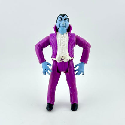 Action figure in a purple suit with blue skin on a white background