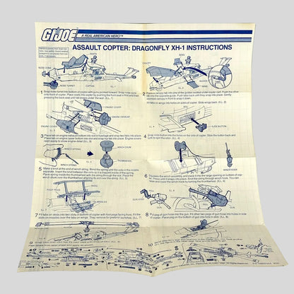 A vintage G.I. Joe instruction sheet on white background. 