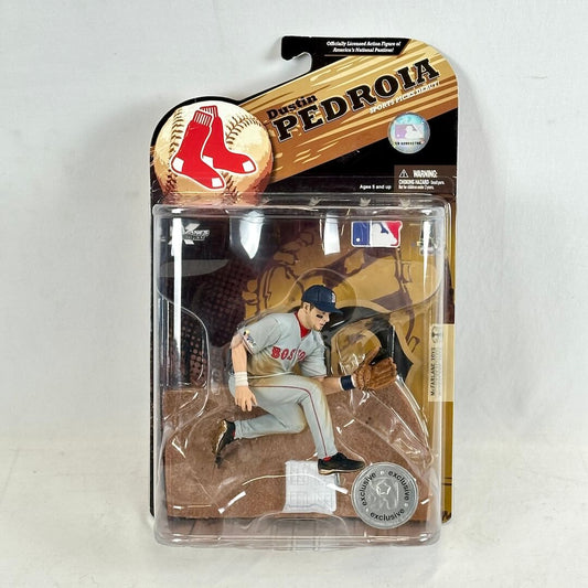 Baseball player action figure in packaging with team logo