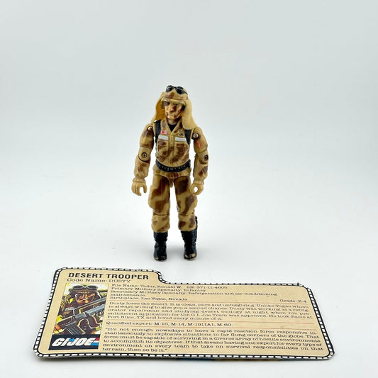 G.I. Joe Desert Trooper action figure with card on a white background