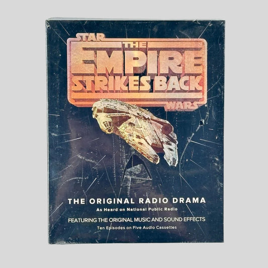 Star Wars 'The Empire Strikes Back' radio drama packaging with Millennium Falcon on a white background