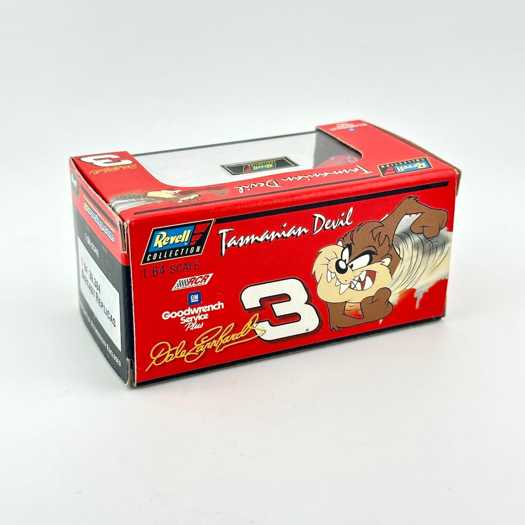 A boxed Revell 1/64 scale model kit featuring the character Tasmanian Devil, shown in its original red packaging.