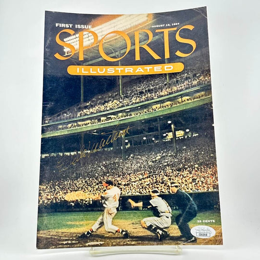 First issue of Sports Illustrated with a baseball scene on the cover