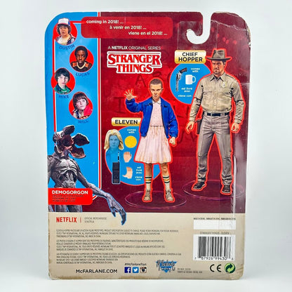 Back view of a McFarlane Toys Stranger Things Demogorgon 6-inch action figure in its original blister packaging.