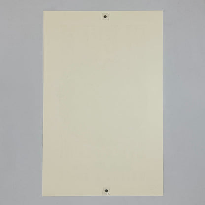 Backside of poster showing no damage. 