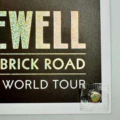 Close-up of bottom right corner of poster to show no visible damage. 