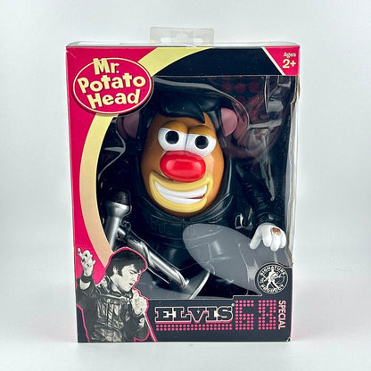 Elvis Presley-themed Mr. Potato Head figure in packaging on a white background