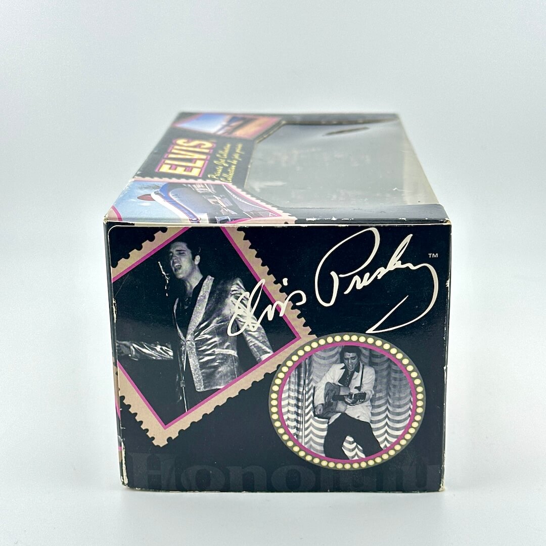 Product packaging featuring images of a well-known figure with decorative elements on a white background