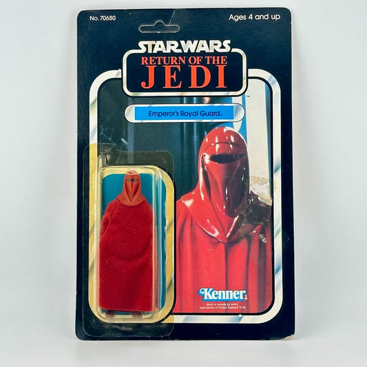 Star Wars action figure packaging with red hooded costume on a white background