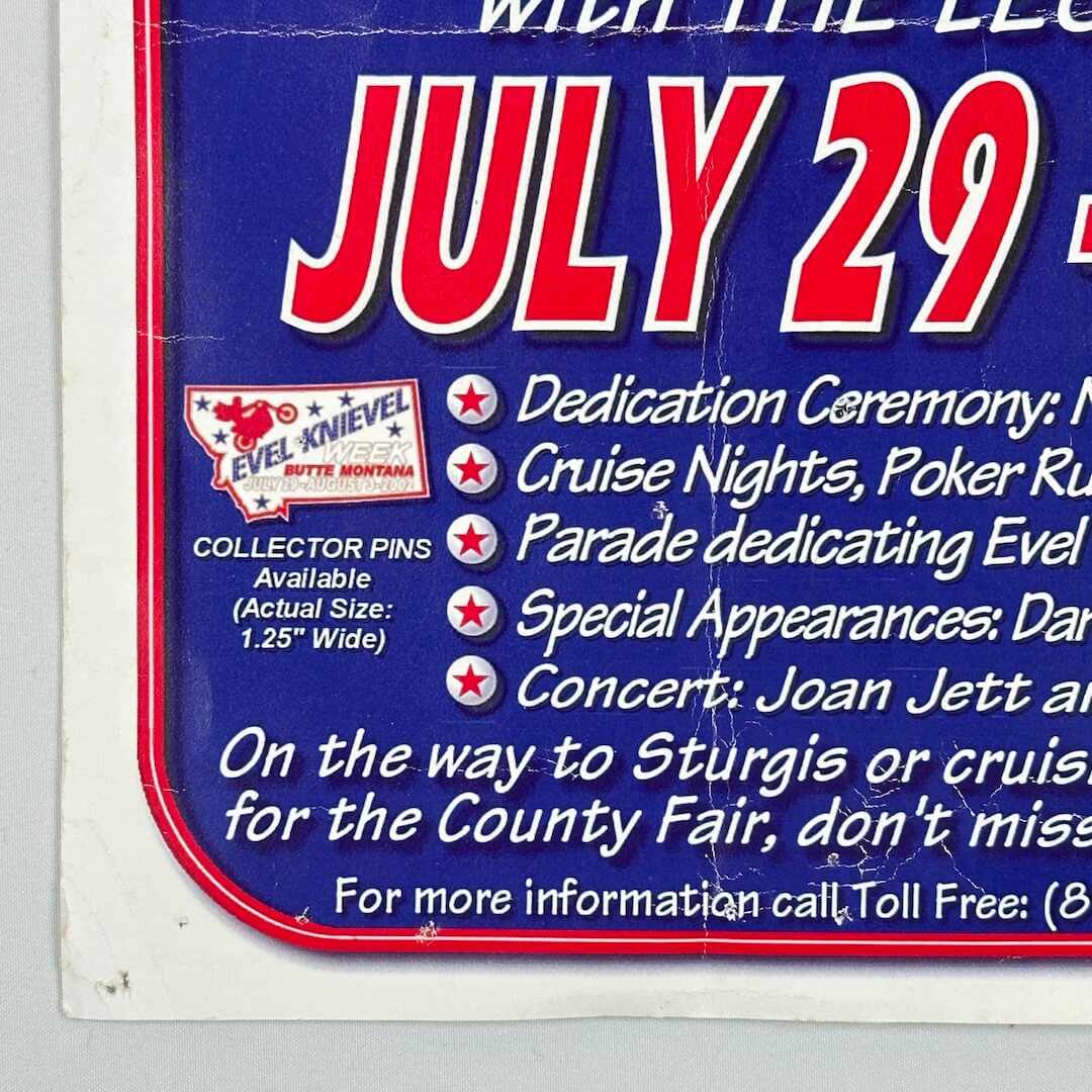 Promotional flyer for an event on July 29 with details about dedications, cruises, and concerts.