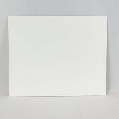 Reverse side of print. A plain white square displayed against a plain white background. 