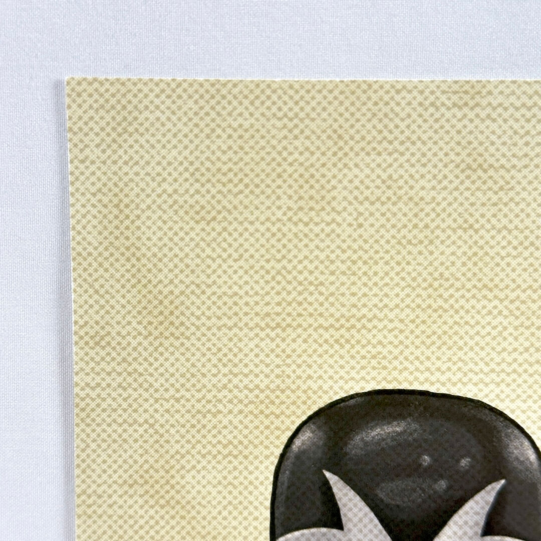 Upper left corner of print with undamaged edges and corner. 