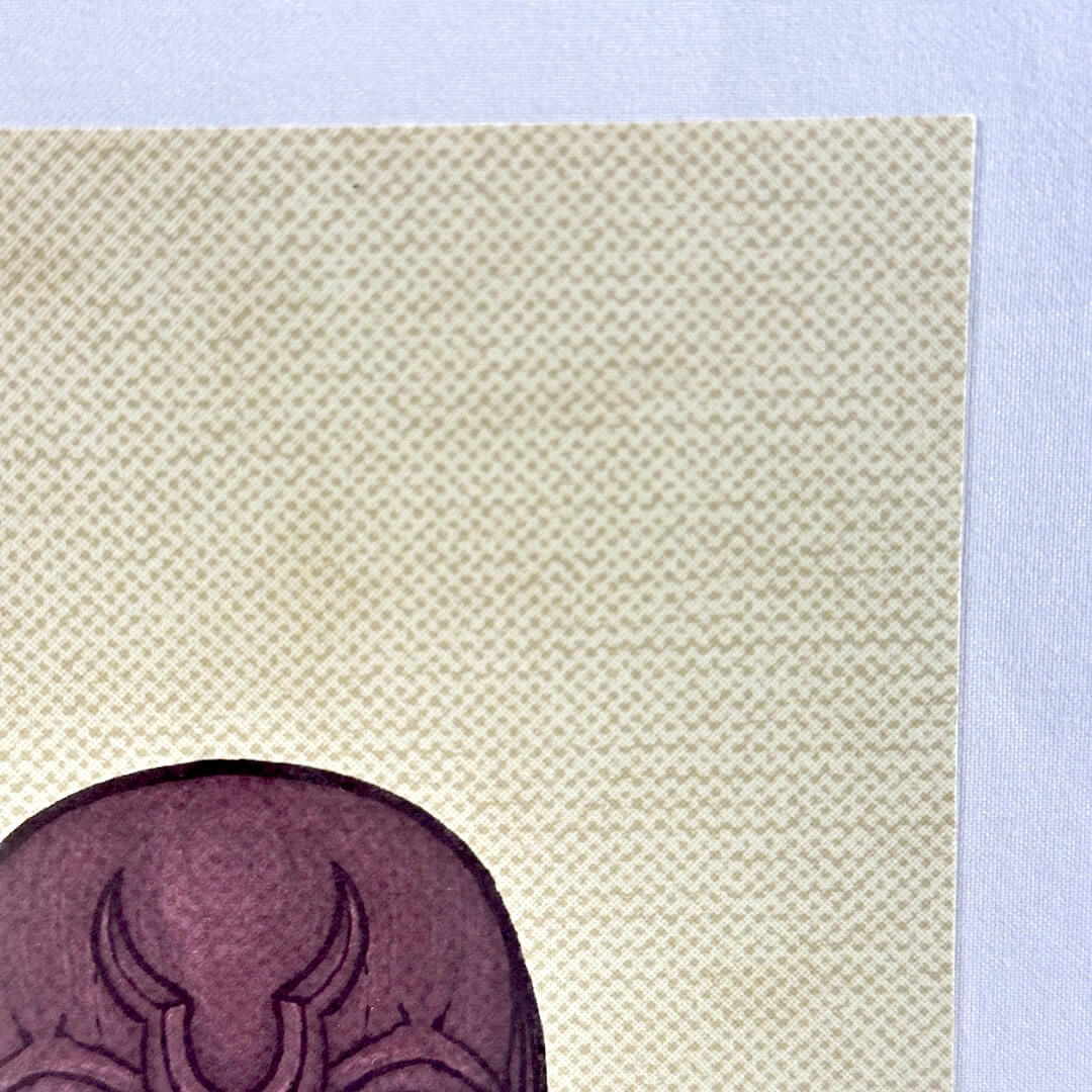 Upper right corner of print with undamaged edges and corner. 